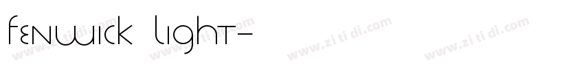 fenwick light字体转换